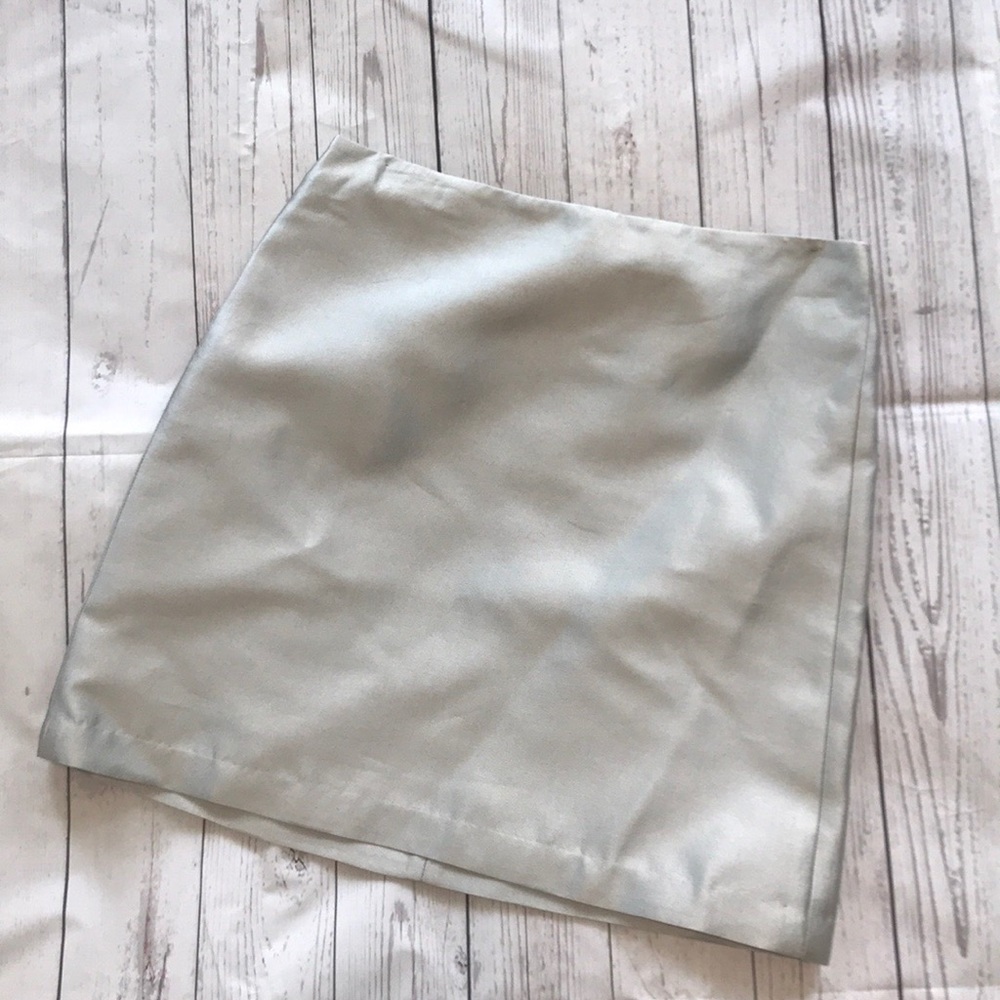 J. Crew silver mini skirt
